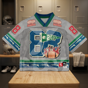 Unisex Boxy <b>T</b>-<b>Shirt</b> Customized Athletic <b>Polyester</b> Mesh Jersey Oversized Cropped Heat-Transfer Printed Logo Streetwear Football - Product Image 3