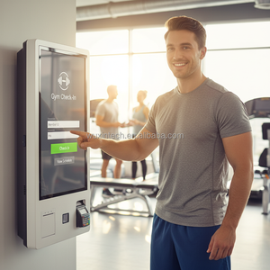 Nouveau design, terminal libre-service à écran tactile Full HD 27 pouces, kiosques <span class=keywords><strong>de</strong></span> paiement Linux avec imprimante/scanner <span class=keywords><strong>de</strong></span> <span class=keywords><strong>code</strong></span> QR/microphone/caméra - Product Image 6