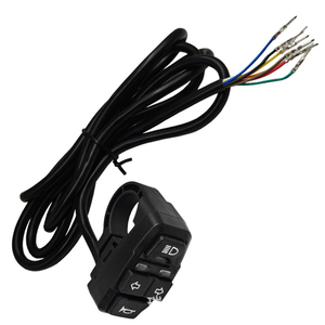 Interrupteur combiné pour guidon de moto et de vélo électrique 22 mm avec commande intégrée de phare, clignotant et klaxon - Product Image 1