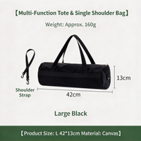 Sac de rangement portable cylindrique pour accessoires de camping, pochette de transport pour piquets de tente, cordes d'ancrage et outils pour le camping en extérieur