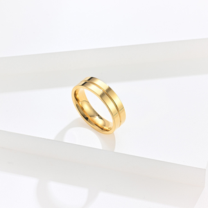 Bộ nhẫn đôi thép không gỉ đơn giản, đính đá zircon CZ, nhẫn cưới titan không bị xỉn màu, nhẫn đính hôn hứa hẹn - Product Image 4