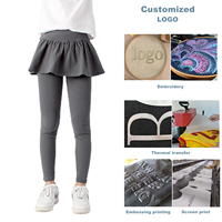 Vêtements personnalisés pour enfants, Leggings solides de style coréen d'automne, Culottes pour filles, Pantalon jupe courte moelleux et élastique pour enfant, 2024