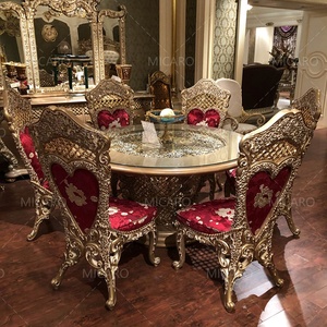 Il tavolo da <span class=keywords><strong>pranzo</strong></span> in stile classico italiano reale imposta una sala da <span class=keywords><strong>pranzo</strong></span> rotonda - Product Image 2