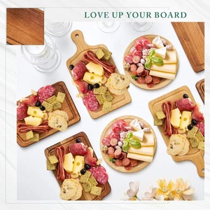 Wooden Cheese Board <b>Set</b> With Knives And Forks Portable Cutting Board For Home Outdoor Use - Product Image 4