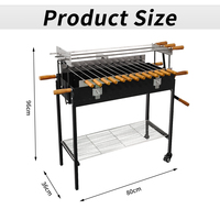 Barbecue HDC32 Black Cyprus Grill, barbecue moderne pour jardin extérieur, four à barbecue, brochettes rotatives électriques