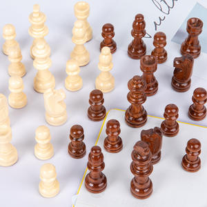 Pezzi di Scacchi in Legno Colorati da 2,2 Pollici all'Ingrosso, <span class=keywords><strong>Dama</strong></span> Cinese per Bambini e Adulti, Gioco da Tavolo - Product Image 4