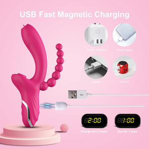 Vibromasseur pour femmes <span class=keywords><strong>Vibro</strong></span> Masseur Pour Femme 3 en 1 Suceur de Clitoris Dildo Vibromasseurs pour femmes Clitoris Point G Vibrador Jouets Sexuels - Product Image 4