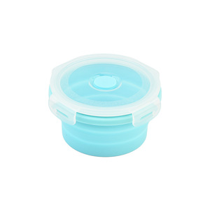 Dễ Thương Lưu Trữ <span class=keywords><strong>Container</strong></span> Gấp Silicone Bento Hộp Đóng Mở Hộp Ăn Trưa Với Nắp Nhựa - Product Image 1