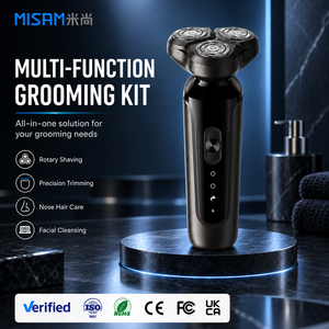 MS-308 Recortadora <span class=keywords><strong>de</strong></span> Barba y Nariz Multifunción, Rotativa, Recargable, Inalámbrica, Impermeable, Limpiador Facial, Afeitadora Eléctrica para Hombre - Product Image 1