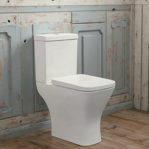 Zweiteiliges Randloses Stand-WC mit P-Siphon, Hochwertiger Verlängerter Toilettensitz, Komfort-Höhe - Product Image 4