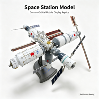Modèle d'affichage de station spatiale aérospatiale modulaire