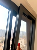 Ventana Abatible de Aluminio con Rotura de Puente Térmico Weiwei, Diseño de Vidrio Grande con Mosquitera