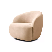 Canapé de salon moderne cinq étoiles avec dossier incurvé, assise ultra-épaisse et coussins moelleux, ensemble de canapés pour villa, mobilier d'intérieur