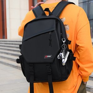 Sport <b>Backpack</b> 14 Inch Laptop Capacity Water Proof Solid Color Campus Travel Bag For <b>Men</b> - Product Image 1