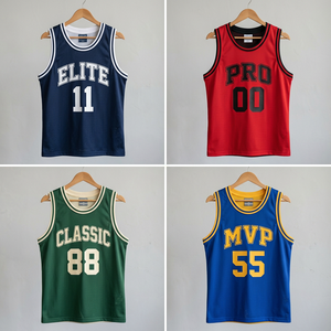 Maillot de basketball réversible vintage personnalisé en maille respirante, ensemble uniforme d'équipe pour l'entraînement et les tournois de ligues communautaires, faible MOQ - Product Image 2
