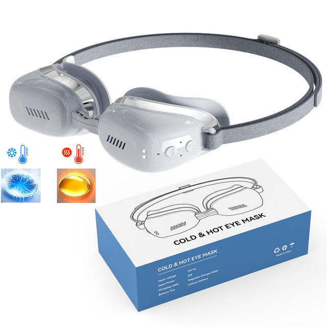 Eveekon Smart 3D Eye Massager With Heat and Cooling, Portable Eye Massager with Point Massage Vibration and Music for Relief Eye