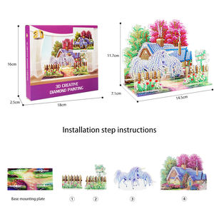 ภาพวาดติดเพชร3D ปริศนา<span class=keywords><strong>สาม</strong></span><span class=keywords><strong>มิติ</strong></span>คริสตัล<span class=keywords><strong>รูป</strong></span><span class=keywords><strong>ทรง</strong></span>พิเศษติดเพชรสีขาวสวนปริศนาของขวัญสำหรับตกแต่ง - Product Image 2