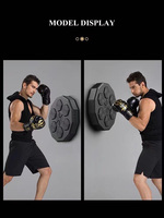 Machine de boxe musicale intelligente avec cible murale lumineuse, coussinets de frappe électroniques musicaux, boxe électrique