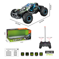 Véhicule de course tout-terrain RC BGL 27 MHz à 4 canaux avec lumières LED, électrique, portée de 15 m, prêt à l'emploi