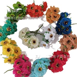 Bouquet de fleurs artificielles en soie Jiangka E-commerce, moins de 10 cm, pour décoration de couronnes florales - Product Image 5
