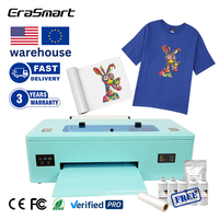 Impresora DTF EraSmart A3 1390, Envío Rápido desde Almacén en EE. UU., Libre de Impuestos, Máquina de Impresión Directa a Película para Camisetas y Textiles