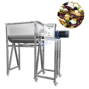 Jaqueta Aquecida 100 Kg Ribbon Blender 300kg Seco Pó Aço Inoxidável Horizontal Food Mix Machine