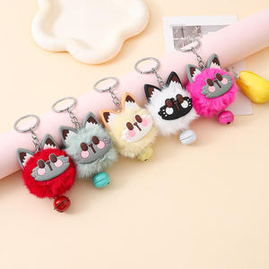 Porte-clés pendentif en peluche chat porte-bonheur clochette dessin animé mignon, cadeau pour sac d'école ou meilleur <span class=keywords><strong>ami</strong></span>, pour distributeur automatique - Product Image 1