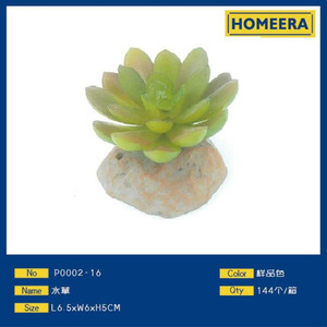Materiale plastico di alta qualità della pianta artificiale succulenta di stile tropicale moderno Per la decorazione domestica 6.5x6x5CM 144 pezzi Per scatola - Product Image 1