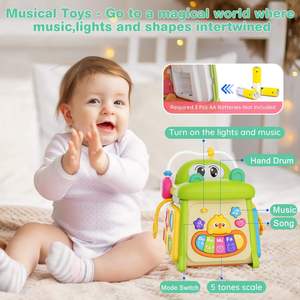<span class=keywords><strong>Cube</strong></span> d'activités polyédrique mobile à huit faces, crocodile, multifonctionnel, en plastique, machine musicale et d'histoires, jouet pour bébé - Product Image 4
