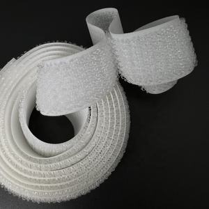 カスタムサイズロゴ白調節可能セルフロック再利用可能ナイロンファスナーテープケーブルタイベルト同じサイドフックとループ片側 - Product Image 4