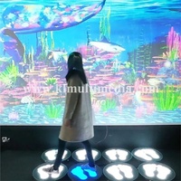 Tuile de jeu interactive lumineuse pour sol, capteur LED, éclairage intelligent pour l'extérieur, jeux de réaction, projecteur, jeux de terrain de jeu