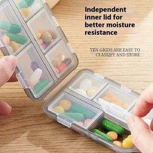 Boîte de rangement portable personnalisable pour médicaments, étui à pilules de voyage de qualité pharmaceutique avec matière plastique et impression de logo - Product Image 5