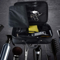 Haute qualité noir tondeuse à cheveux étui barbier sac à outils pour coupe de cheveux fournitures Kit de toilettage tondeuse à barbe petit organisateur stockage