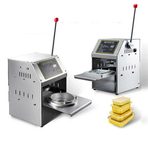 Machine de scellage manuelle compacte commerciale en acier inoxydable pour barquettes et boîtes en plastique - Product Image 3