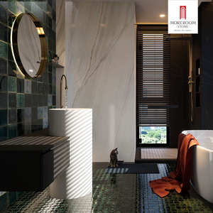 Carreaux artisanaux à surface <span class=keywords><strong>ondul</strong></span>ée, carreaux Zellige verts, carreaux artisanaux pour les murs de douche d'hôtels de luxe et les murs décoratifs modernes - Product Image 4