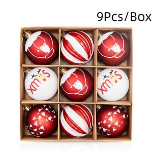 Boule de Noël en PVC de haute qualité pour l'exportation, petite suspension de 6 cm en forme de cercle, décoration d'arbre pour la maison, anti-explosion - Product Image 4
