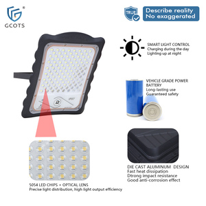 Solar <b>Flood</b> <b>Light</b> with Motion Sensor <b>Light</b>-controlled Time-controlled Remote-controlled Aluminum IP65 Outdoor for Stadiums - Product Image 2