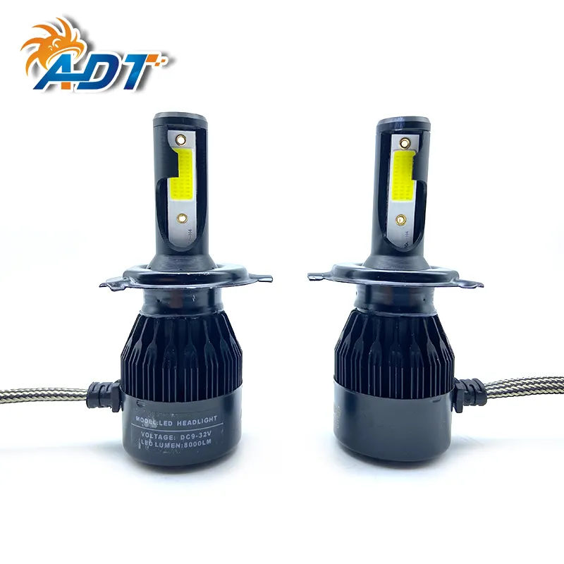 ADT LED X7 H4 H7 H1 COB LED Headlight Bulbs H11 H13 12V 9005 9006 H3 9004 9007 9012 18W 8000LM Car LED Headlight