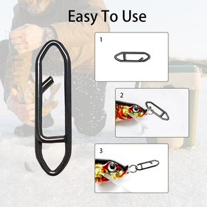 Clips de pêche en acier inoxydable, clips rapides, connecteurs rapides pour la pêche en eau douce et en eau salée, matériel de pêche - Product Image 3