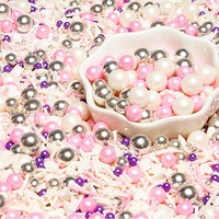 Kuchendekoration Sortierte Zuckerstreusel 500g Beutel Lebensmittelgeeignete Perlen Donuts Westliche Backwaren Weißer Zucker Gewerbliche Verwendung