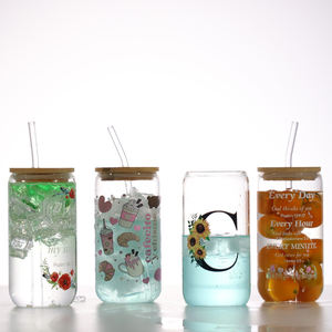 Verre à eau ou à bière personnalisable <span class=keywords><strong>de</strong></span> 16 oz avec logo, couvercle en bambou et paille – Idéal pour les réunions, les fêtes et les cadeaux - Product Image 1