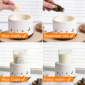 Chauffe-cire électrique en céramique 4-en-1 avec minuterie pour la fonte rapide des blocs de cire, <span class=keywords><strong>brûleur</strong></span> de cire pour bougies, idéal pour la décoration intérieure - Product Image 4