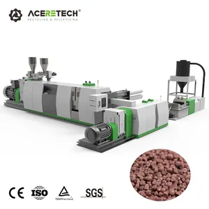 Máquina granuladora de reciclaje de escamas de plástico de ingeniero ABS/PS de plástico ADS de ahorro de energía con máquina compactadora