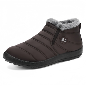<span class=keywords><strong>Botas</strong></span> de piel impermeables para hombres y mujeres, botines antideslizantes, zapatos para caminar cálidos de algodón de felpa para Fitness - Product Image 1
