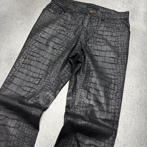 <span class=keywords><strong>Pantaloni</strong></span> in <span class=keywords><strong>Pelle</strong></span> Personalizzati <span class=keywords><strong>Uomo</strong></span>, Neri a Zampa, Larghezza Morbida, in Vera o <span class=keywords><strong>Finta</strong></span> <span class=keywords><strong>Pelle</strong></span> - Product Image 6
