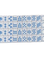 Coffret de Mahjong Américain 160 pièces Pastel Aquarelle Bleu Clair Face Avant Rose Vert Rayé Côté Cadeau Décontracté de Collection pour les Fêtes