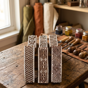 India Arts Palace Handmade Mix Wooden Printing Blocks for Block Printing <b>Home</b> Decoration - Product Image 2