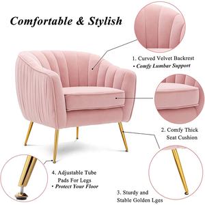 Chaises en tissu pour salon, <span class=keywords><strong>fauteuil</strong></span> et repose-pieds, 12 pièces, rose, vert, bleu, gris, jaune - Product Image 2