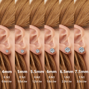 <span class=keywords><strong>Aretes</strong></span> <span class=keywords><strong>de</strong></span> Botón <span class=keywords><strong>de</strong></span> Flor <span class=keywords><strong>de</strong></span> Moissanita al por Mayor en Plata <span class=keywords><strong>de</strong></span> Ley 925, Joyería <span class=keywords><strong>Fina</strong></span> <span class=keywords><strong>de</strong></span> Lujo para Regalos para Hombre y Mujer, Diamante VVS con Certificado GRA - Product Image 5