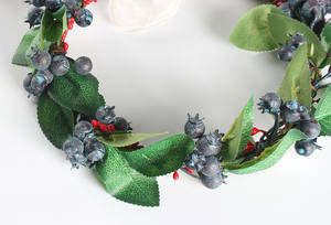 Corona Natalizia Fatta a Mano Regolabile all'Ingrosso, Fascia per Capelli <span class=keywords><strong>con</strong></span> Bacche e Fiori per Feste - Product Image 6